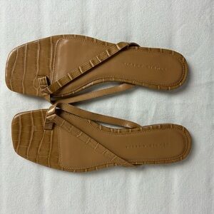 Studio Amelia Vegan Tan Croc Sandal Size 38